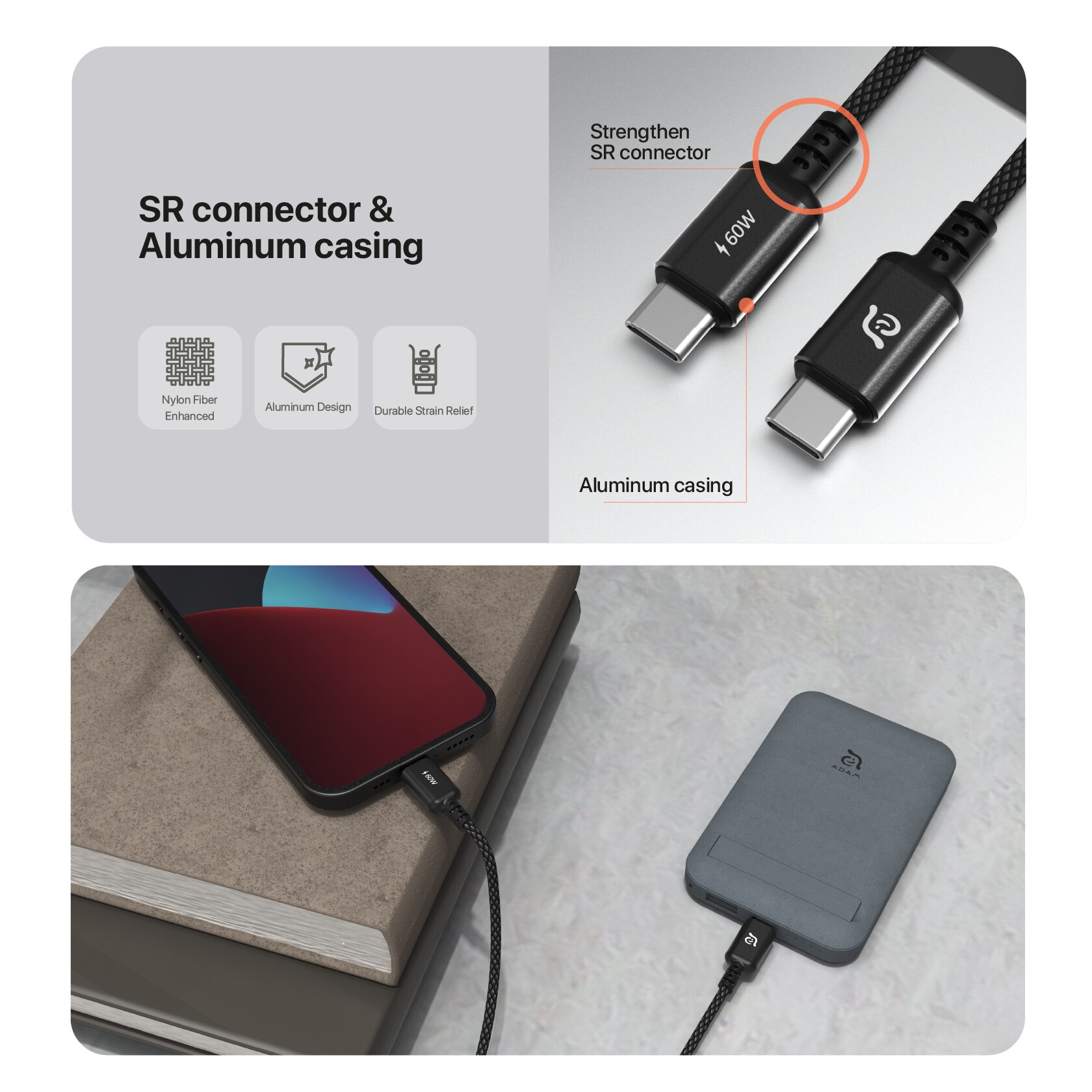 ADAM elements CASA S120 USB-C to USB-C 60W